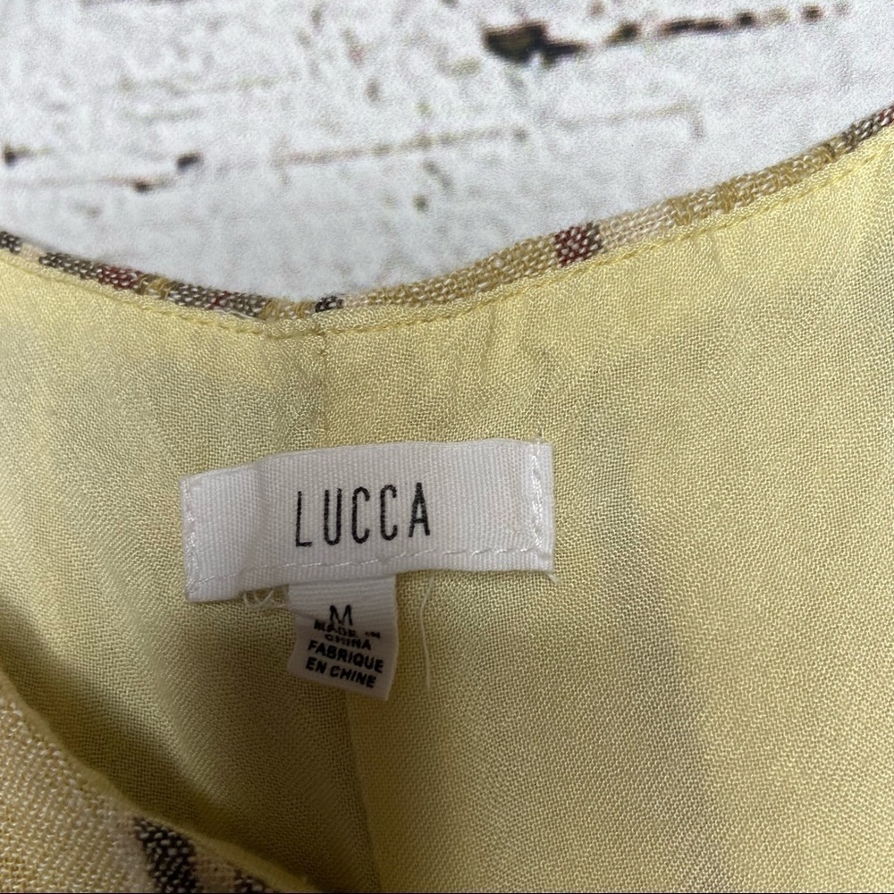 Lucca Mojave Striped Linen Jumpsuit Size M - Picture 2 of 7
